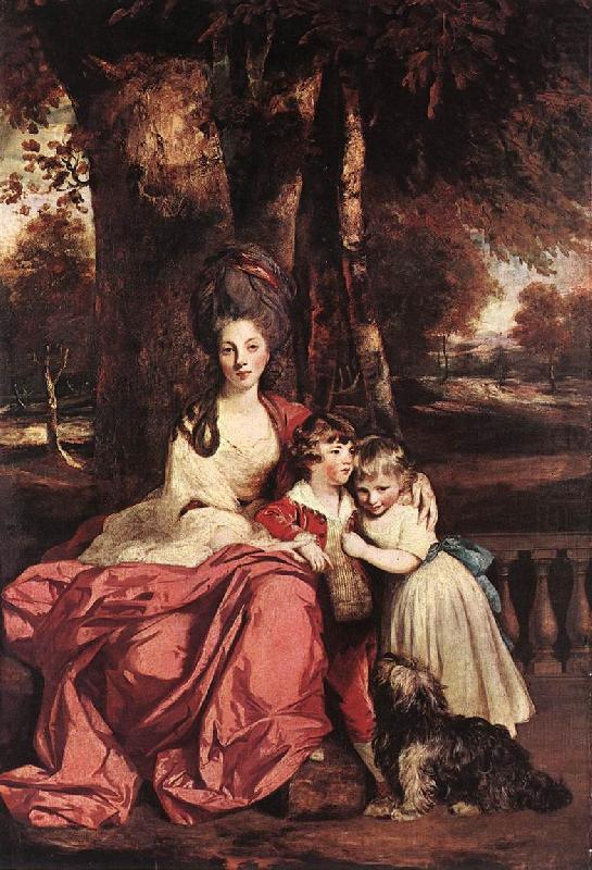 REYNOLDS, Sir Joshua Lady Elizabeth Delm and her Children china oil painting image